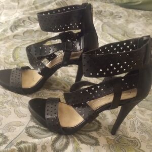 Jessica Simpson Black Cutout Heels